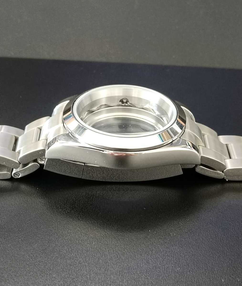 39mm スケルトン裏蓋 ノンデイト 腕時計 ケース プレーンベゼル