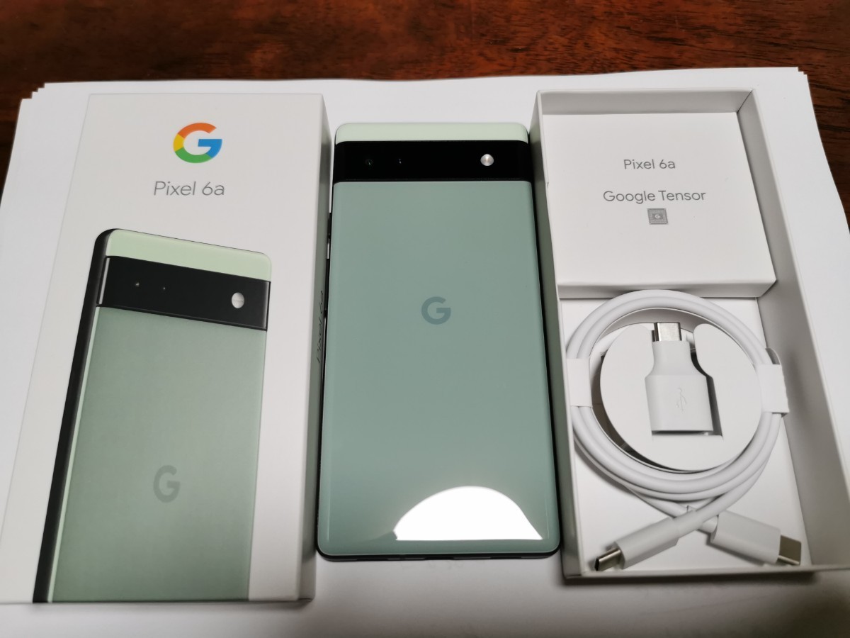 新品 Google Pixel 6a本体 Sage サージ グリーン 128GB SIMフリー au・UQ版 一括購入 判定○の画像1