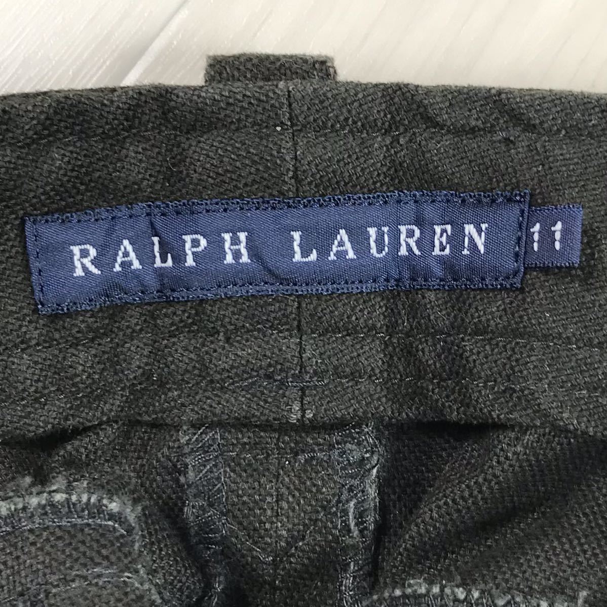 Ralph Lauren ラルフローレン 膝丈スカート レディース 台形 ダークグレー 11 L_画像10