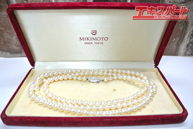 MIKIMOTO ミキモト パール ネックレス シルバー ロング 100cm 約6