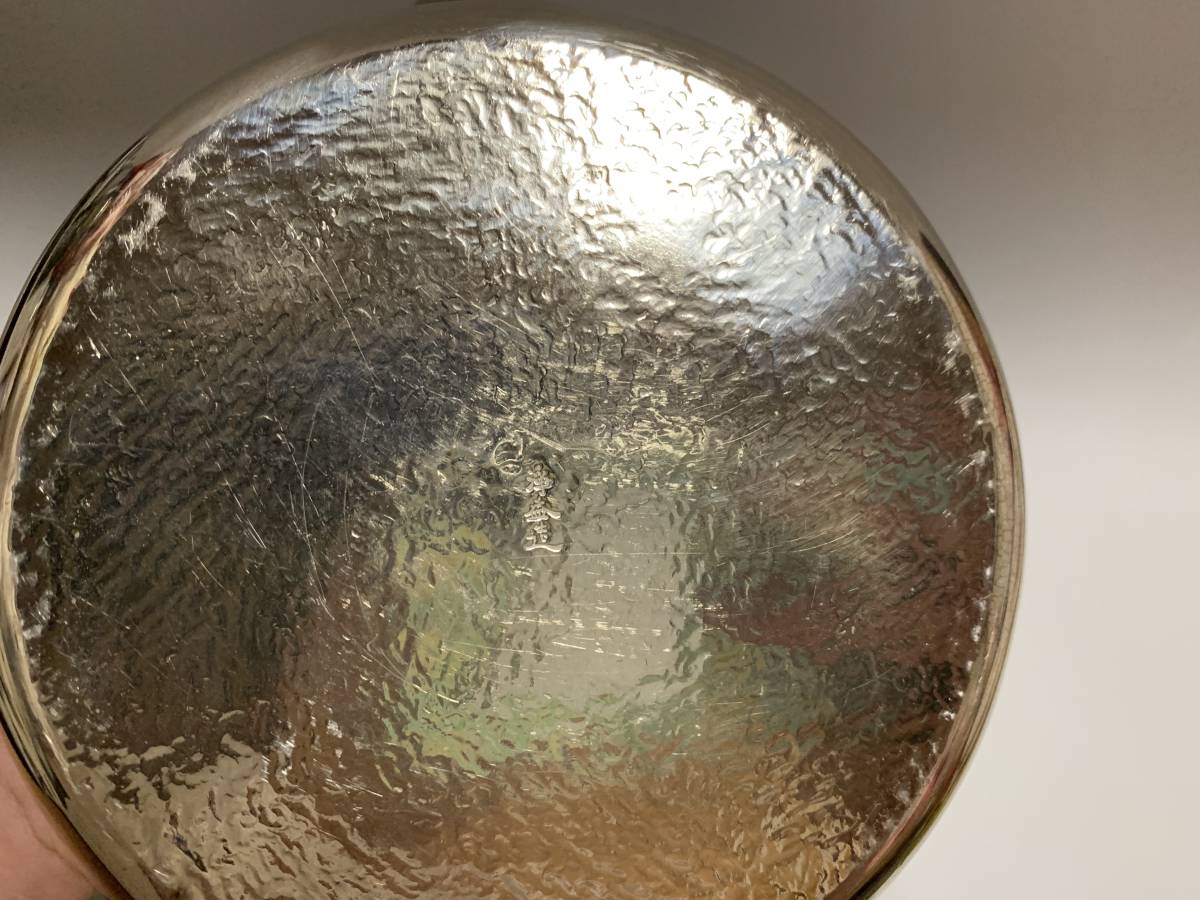 時代 純銀製 中川浄益造 八面取 萬千山水図彫 湯沸 工芸品 古美術品 銀瓶 煎茶道具