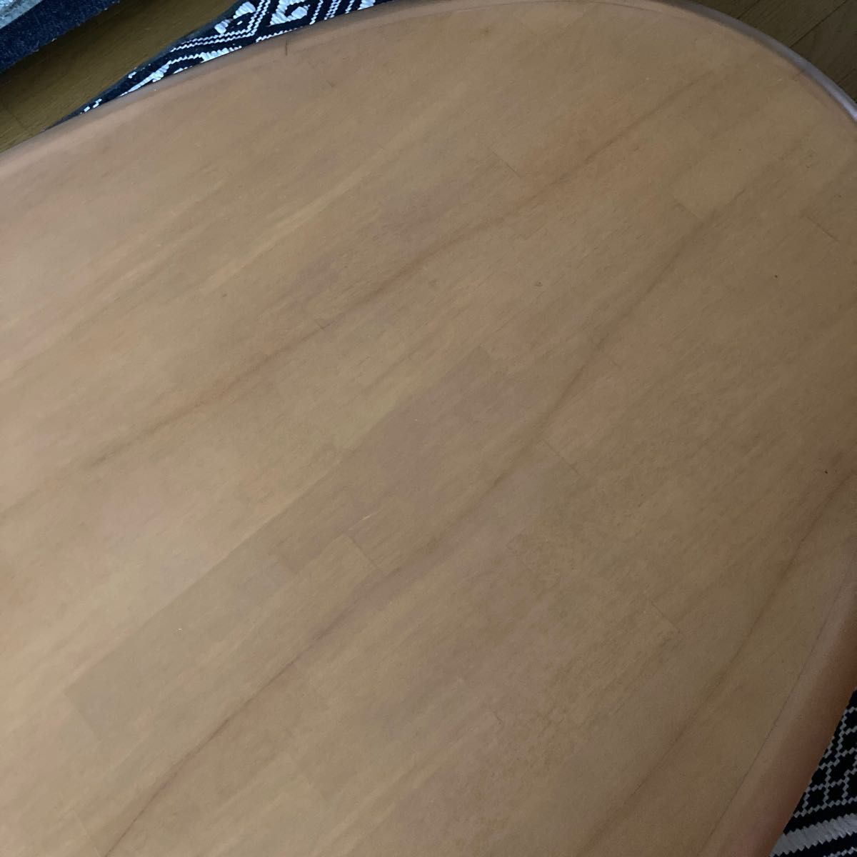 カリモク　 ラウンドテーブル　 ローテーブル　 丸テーブル　楕円形　木　
