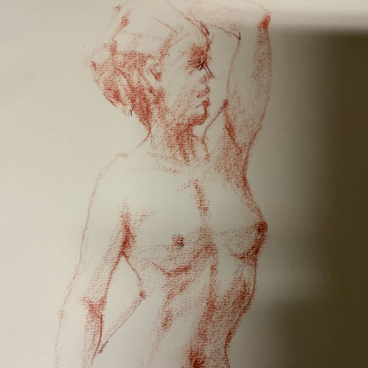 極上7・裸婦画・美人画・人物・肉筆・ヌード・M Matsuzaki・クロッキーデッサン・鉛筆・絵画・真作・美術大学_画像2