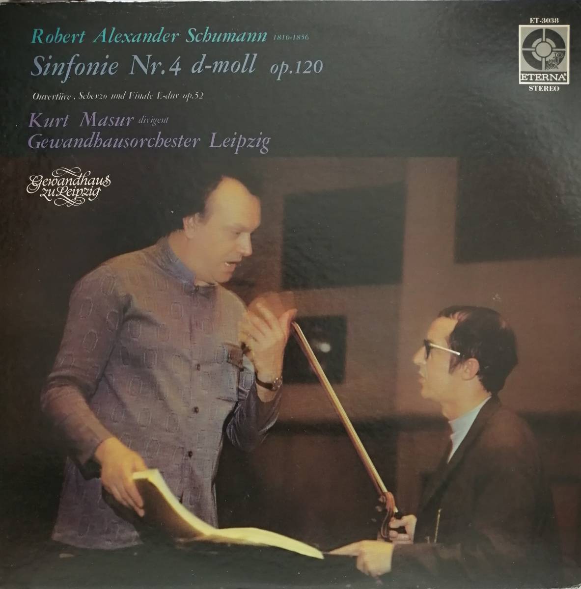 LP盤 クルト・マズア/Gewandhaus Leipzig　Schumann 交響曲4番 & 「序曲スケルツォと終曲」_画像1