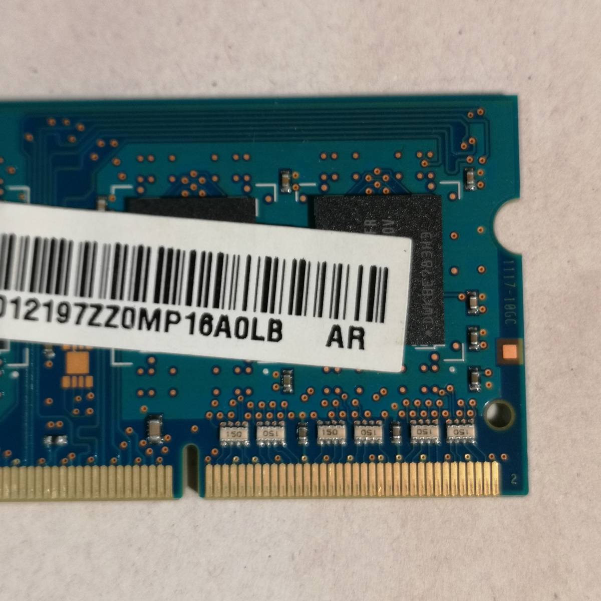 【中古】1枚◆ノートPCメモリ Hynix 2GB 1Rx8 PC3-10600s-9-10-B1◆ジャンク品/修理用_画像6