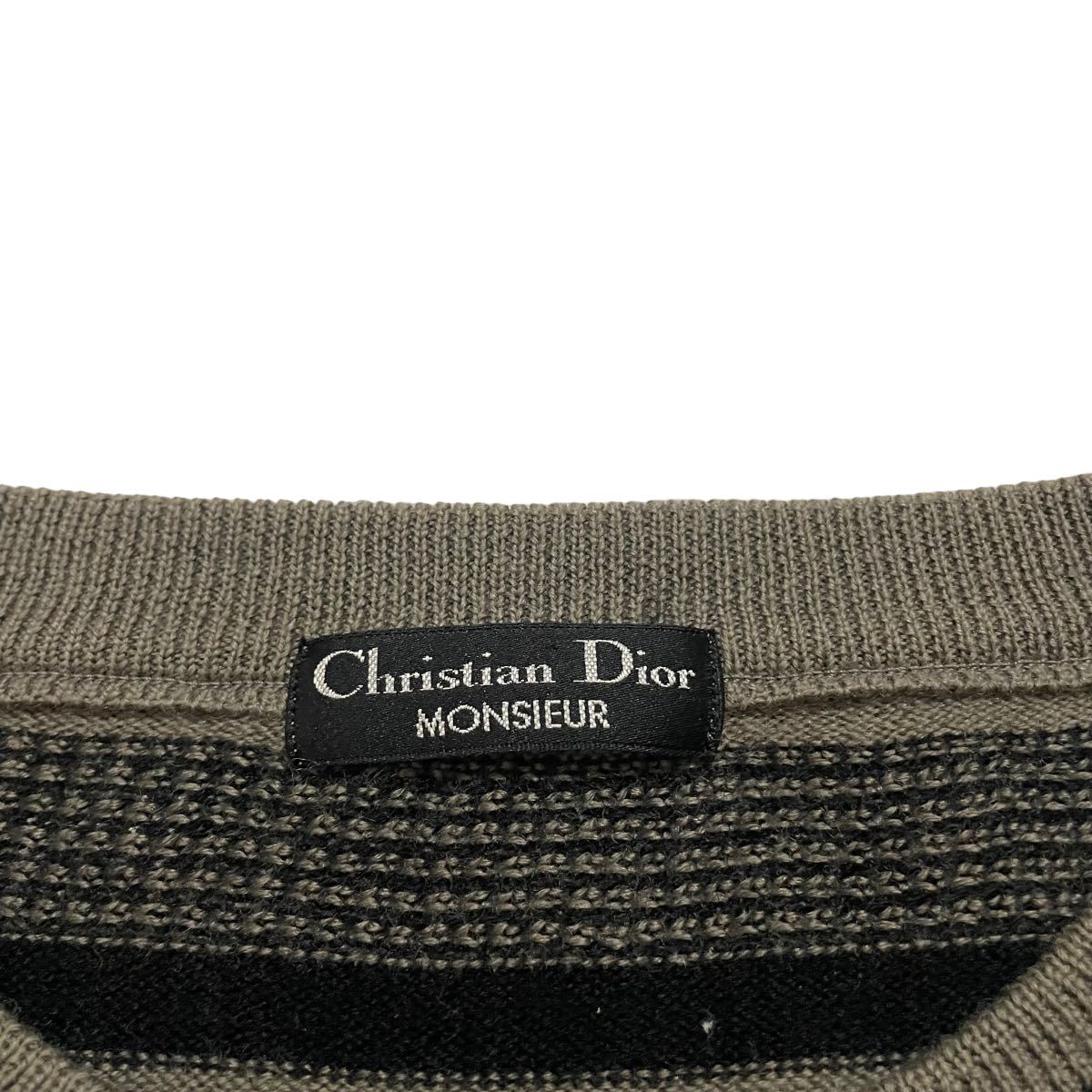 通販 Christian 古着 Dior ニット ボーダー デザイン ディオール