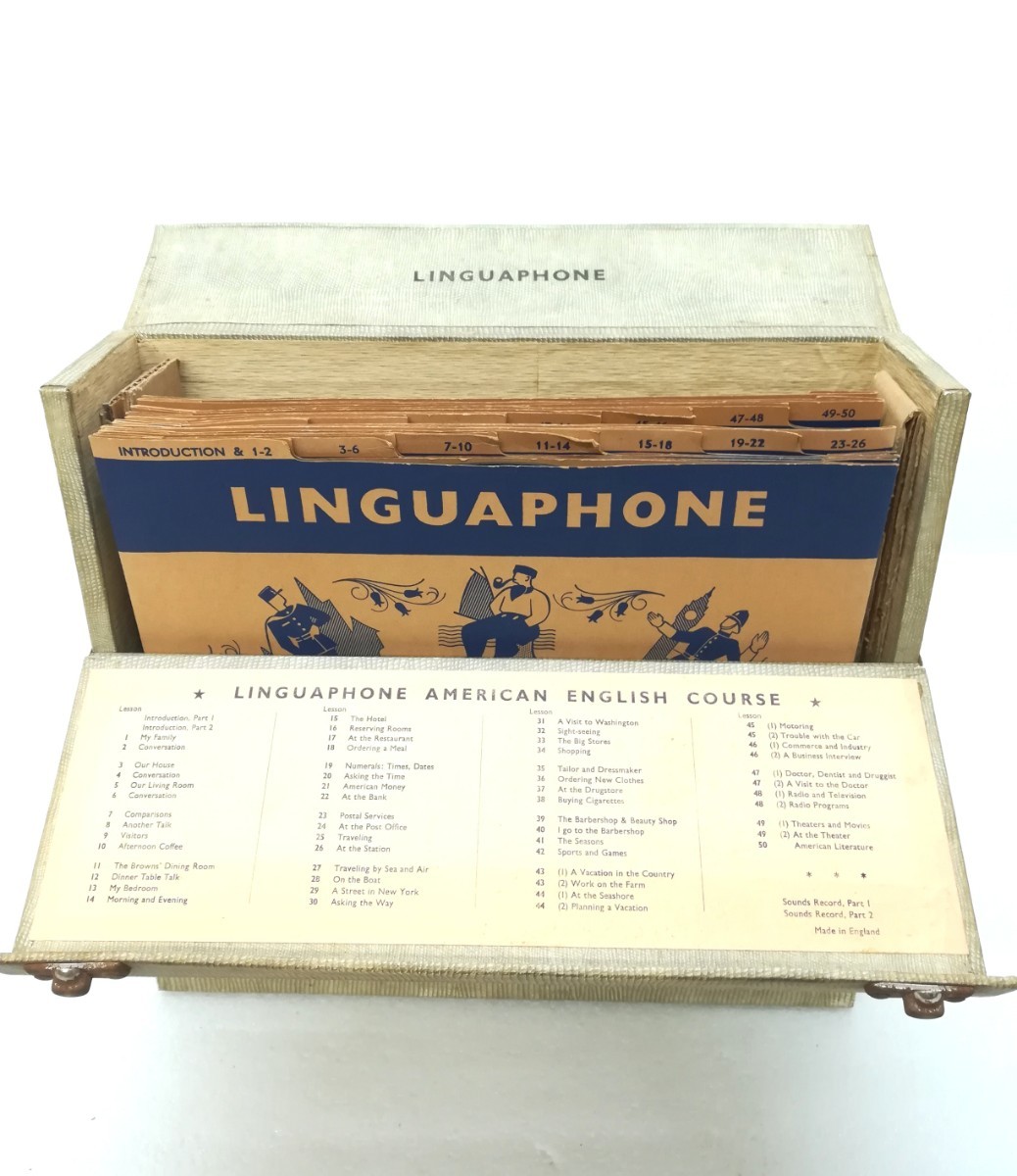 f1409/LINGUAPHONE AMERICAN ENGLISH COURSE リンガフォン レコード現状品 _画像4