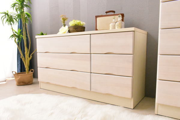 NW44-16JZR-KC=[ region limitation free shipping new goods ] made in Japan 120cm width 3 step low chest white [. material chest clothes storage living storage outlet furniture ]