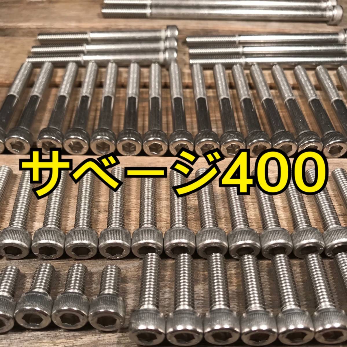 ステンレス製 サベージ４００ NK41A NK41B 左右エンジンカバーボルト 合計27本_画像1