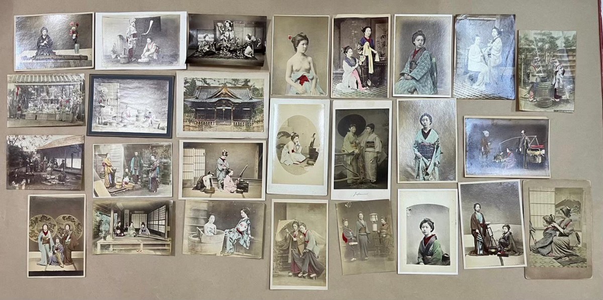 【超貴重】【歴史的一級資料】19世紀日本の芸者の鶏卵写真26枚，超絶の品質と画質 - 8