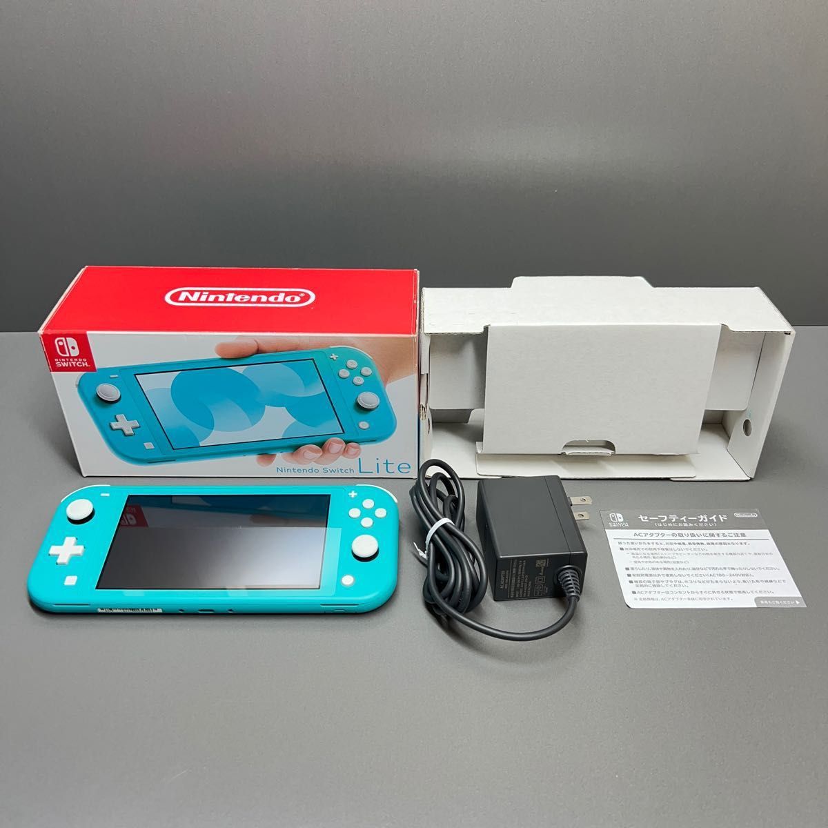 Switch Lite】スイッチライト ターコイズ 本体・外箱・純正充電器 2019