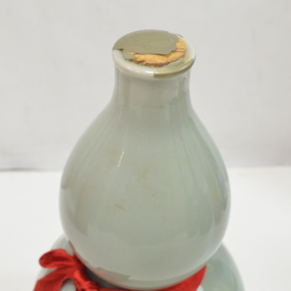 HO1 未開栓品 紹興酒 青磁・中国浙江 中国酒 瓢箪型陶器ボトル 750mlの画像3