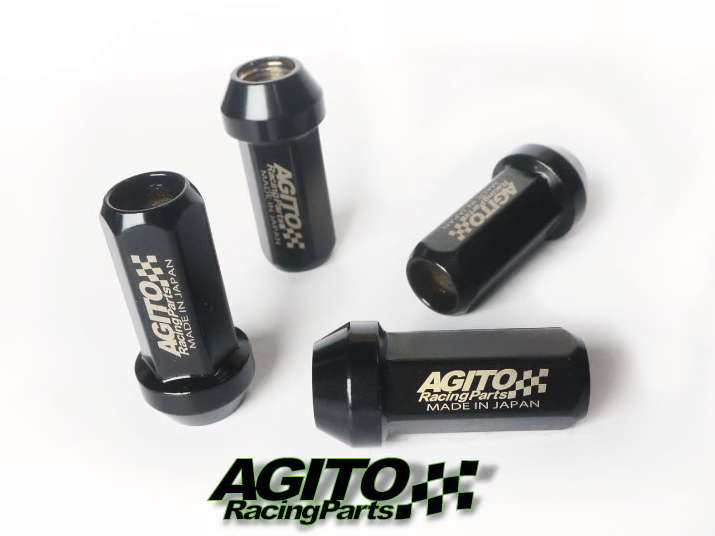 【16本】AGITO レーシングナット L48 17HEX M12xP1.5 クロモリ製 全長48mm 60°テーパー座 貫通タイプ/ホンダ EG6 EK9 フィット FIT_画像2