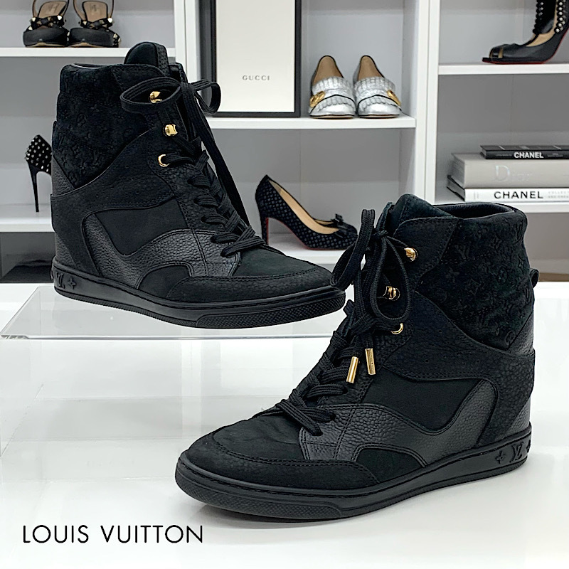 ルイ ヴィトン Louis Vuitton スエード×レザー スニーカー-