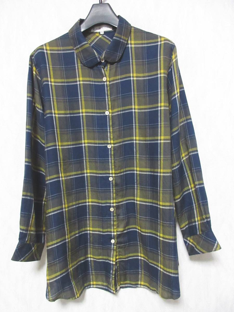  Kumikyoku KUMIKYOKU large size check pattern long sleeve shirt 5 irmri yg3565