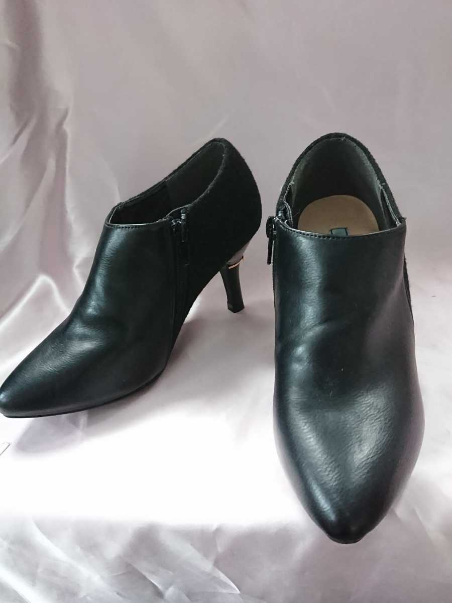  new goods [22cm]ILIMA heel ribbon bootie short boots *ili my -boru