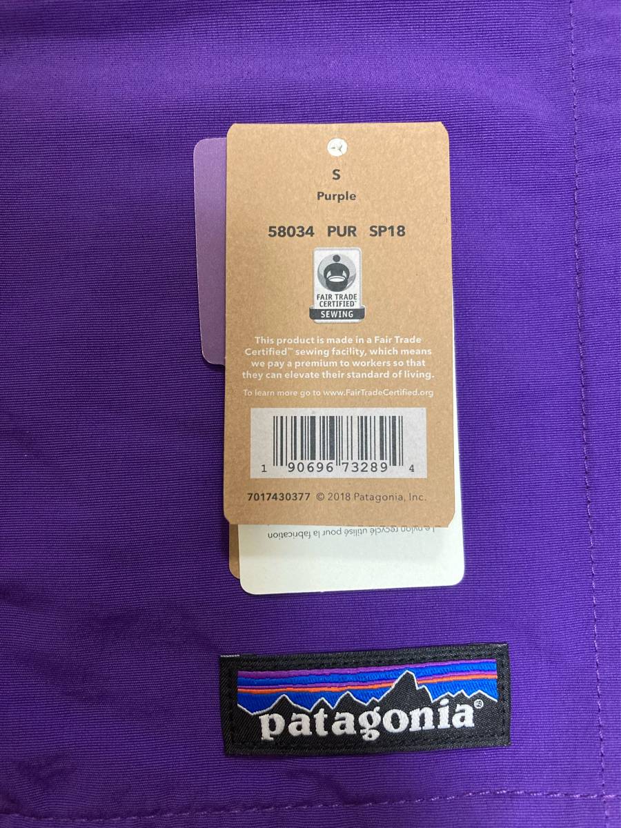 S 希少 18’ バギーズ ロング 7インチ パープル 紫 美品 Patagonia パタゴニア baggies long shorts_画像7