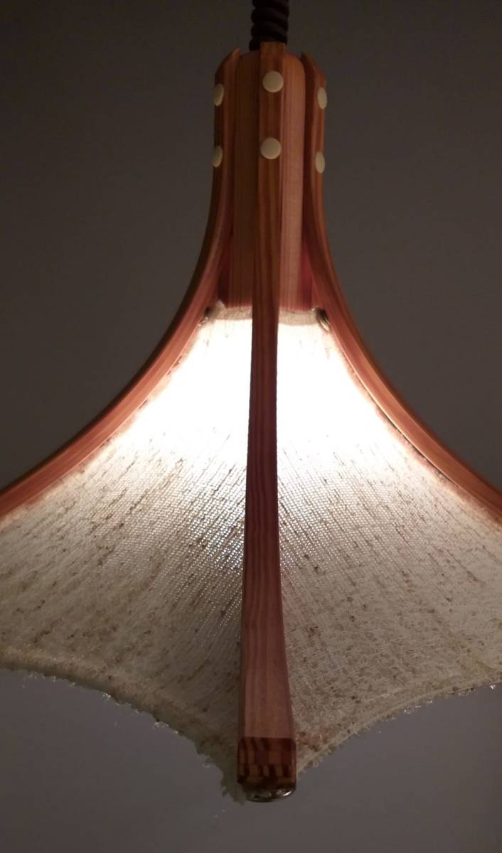生産完了商品 美品! DOMUS ドムス FLORIS 木製ペンダントライト