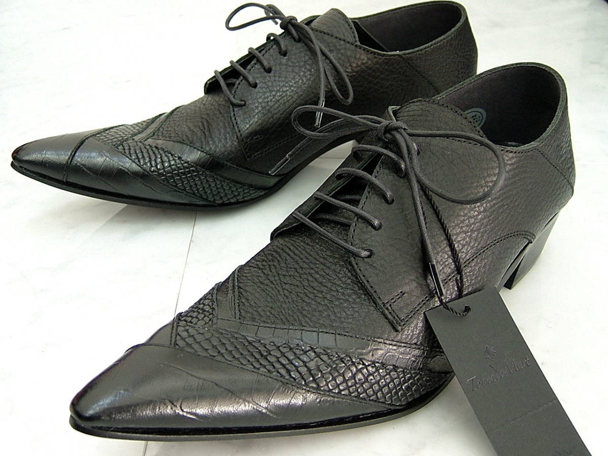 3.6万 新品 トルネードマート L 本革レザー 黒 シューズ 靴ミュール 6501