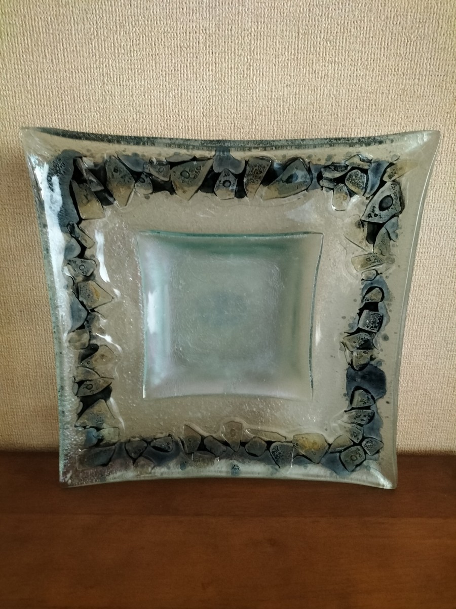 Lisowski Glass Studioのグラスアート スクエアプレート 角皿