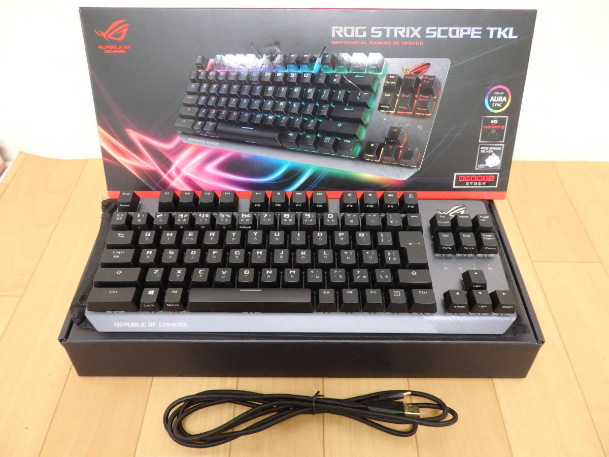 最新作 T25-5.3)　ASUS 　X802　2021年製 TKL SCOPE STRIX ゲーミングキーボード　ROG ワイヤレスキーボード