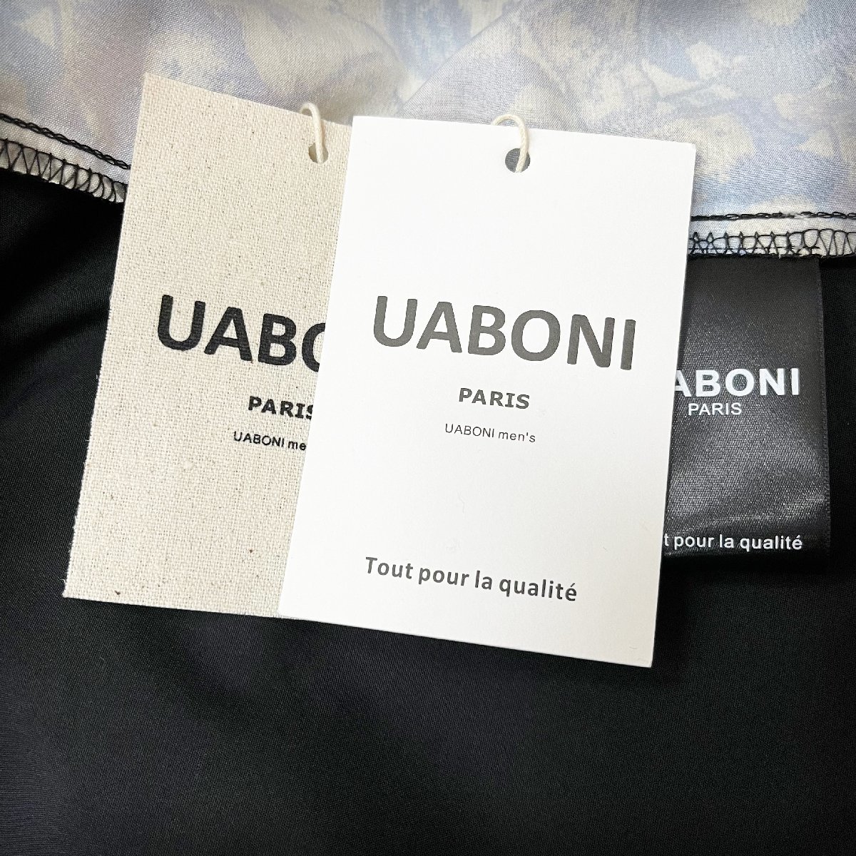 個性EU製＆定価4万◆UABONI*Paris*長袖シャツ*ユアボニ*パリ発◆上質 薄手 ソフト 吸汗速乾 お洒落 ベア レジャー ジャケット M/46サイズ_画像10