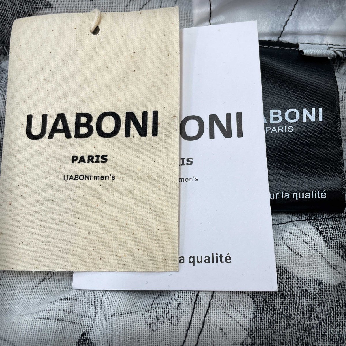 最高級EU製＆定価3万◆UABONI*ハーフパンツ*Paris*ユアボニ*パリ発◆高級リネン/麻 速乾 派手 夏物 海パン イージーパンツ レジャー L/48_画像9