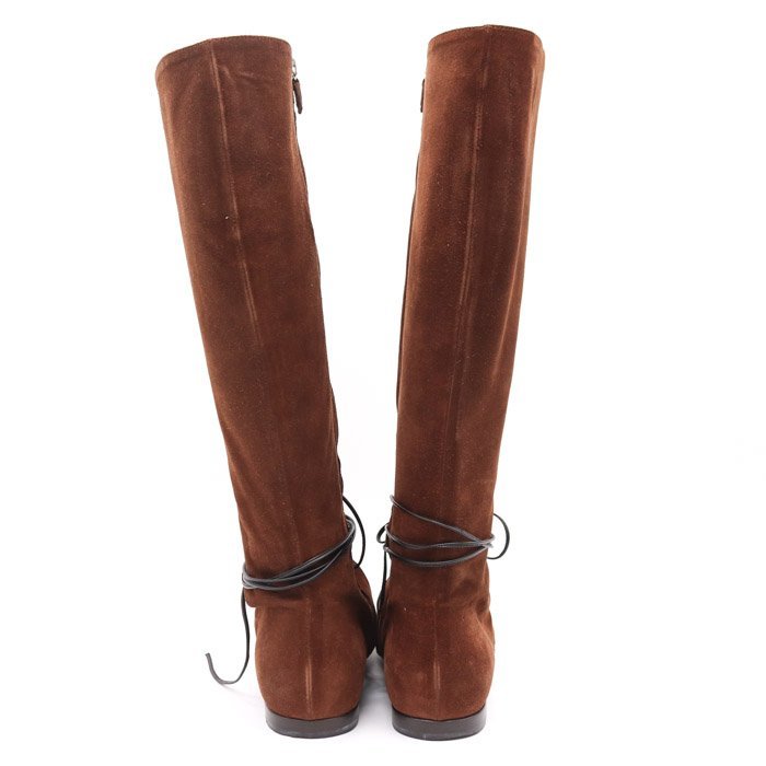 firosofi- Alberta Ferretti - long boots made in Italy high class brand shoes 23.5cm corresponding lady's 37 size Brown PHILOSOPHY