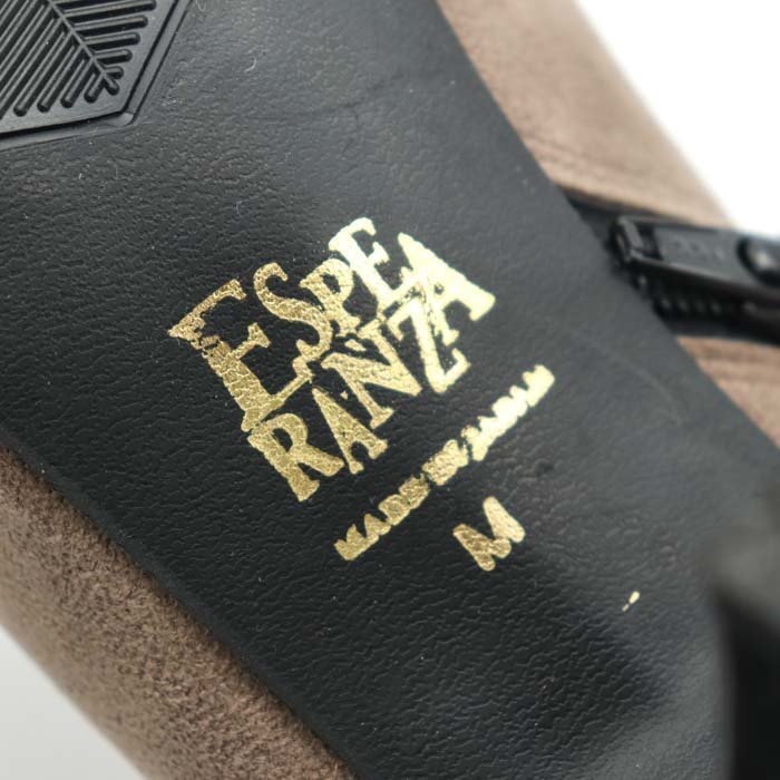  Esperanza short boots beautiful goods almond tu high heel bootie made in Japan shoes shoes tea lady's M size Brown ESPERANZA