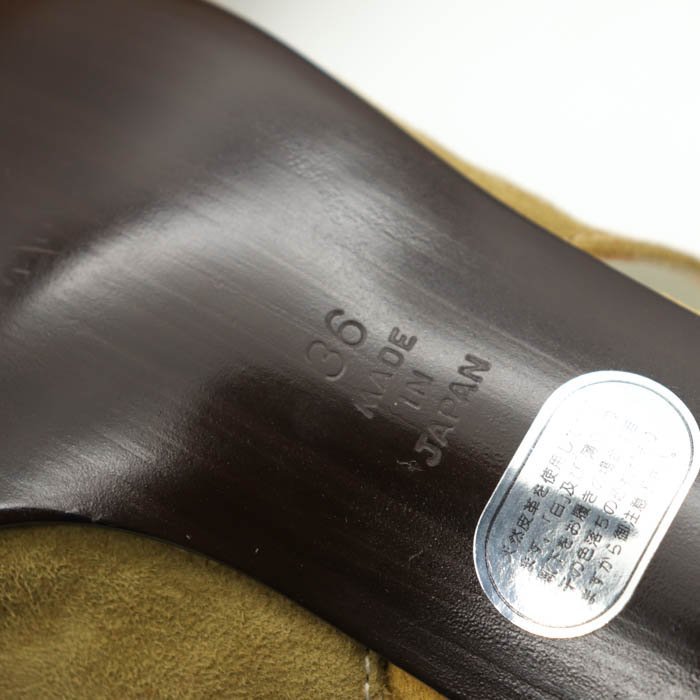 ブレイズ サンダル フラワーモチーフ スエードレザー バックストラップ 日本製 シューズ 靴 レディース 36サイズ グリーン PIANO BLAZE_画像4