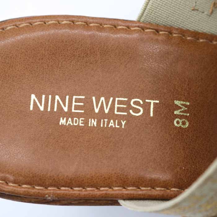 ナインウエスト サンダル ウェッジソール 伊製 ダブルストラップ ブランド シューズ 厚底 靴 レディース 8Mサイズ ブラウン NINE WEST_画像3