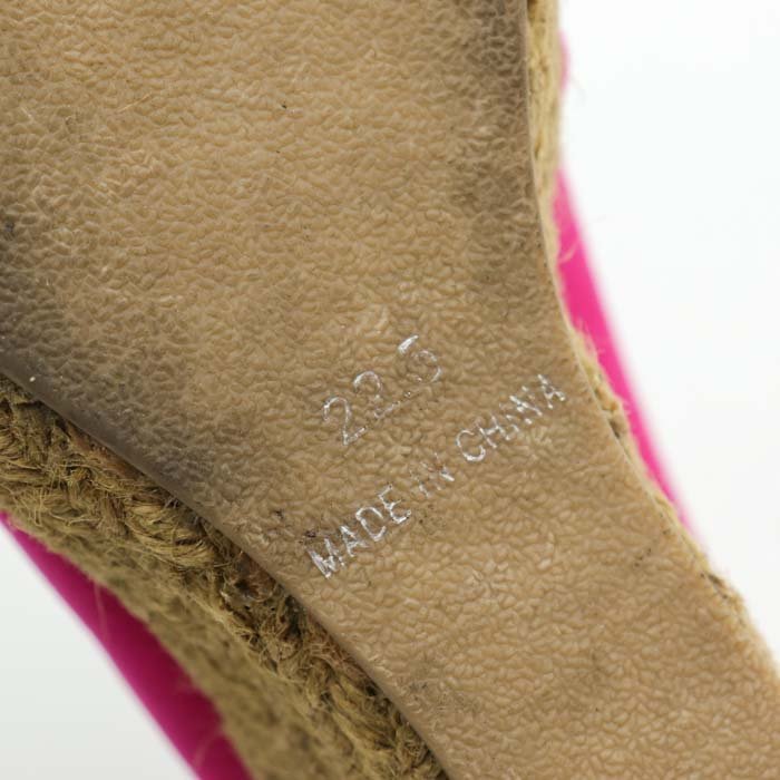 インディヴィ パンプス オープントゥ ウェッジソール ノットデザイン シューズ ブランド 靴 レディース 22.5cmサイズ ピンク INDIVI_画像4
