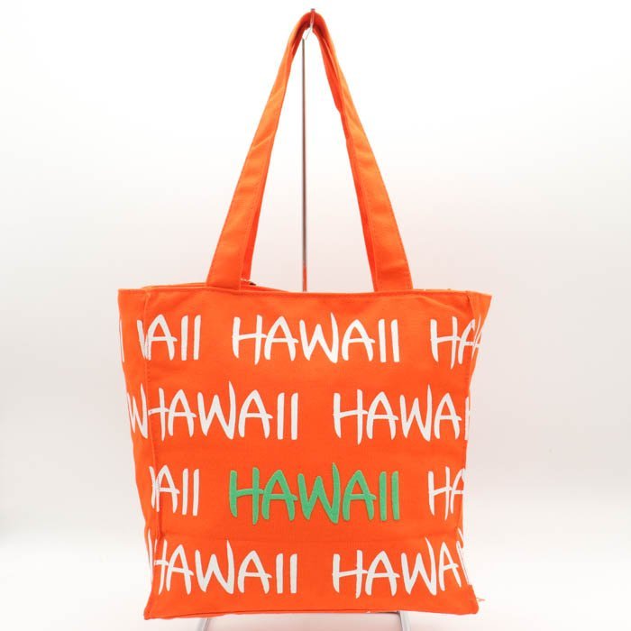 ロビンルース トートバッグ 未使用 キャンバス HAWAII ハワイ ロゴチャーム付 エコバッグ 鞄 レディース オレンジ RobinRuth_画像2