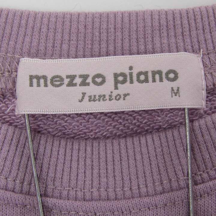 メゾピアノ ジュニア 裏毛スウェット 長袖トレーナー プルオーバー キッズ 女の子用 M150サイズ 紫 MezzoPiano junior_画像3