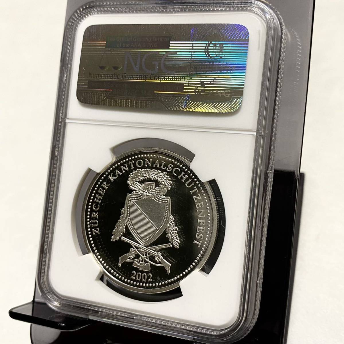 スイス 2002年 50フラン ウナ ULTRA ライオン NGC アンティーク コイン