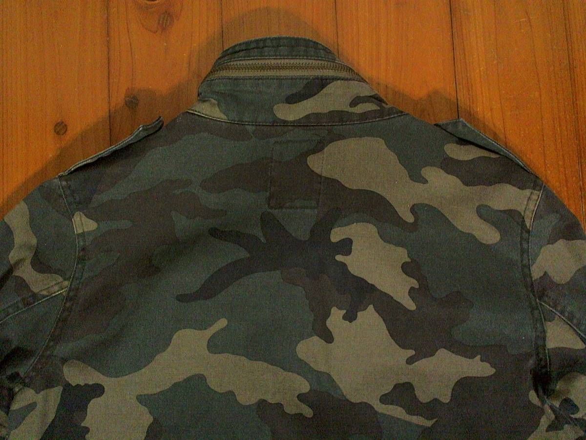* color .. have * azur bai Moussy *AZUL by moussy* Zip up military jacket M65 S camouflage -ju camouflage pattern camouflage 