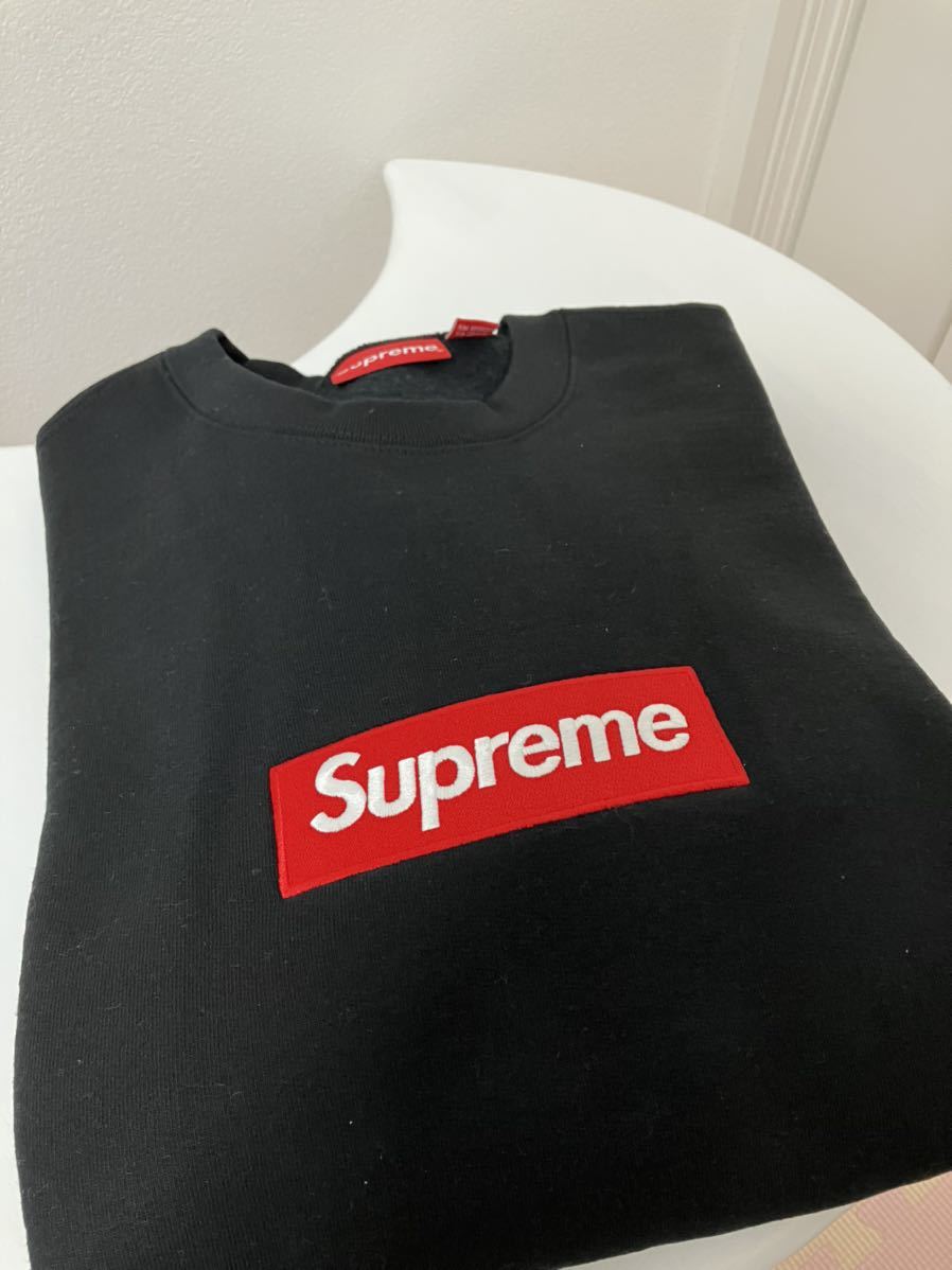 値下 新品 未使用 翌日発送可 22FW Supreme Box Logo Crewneck Black