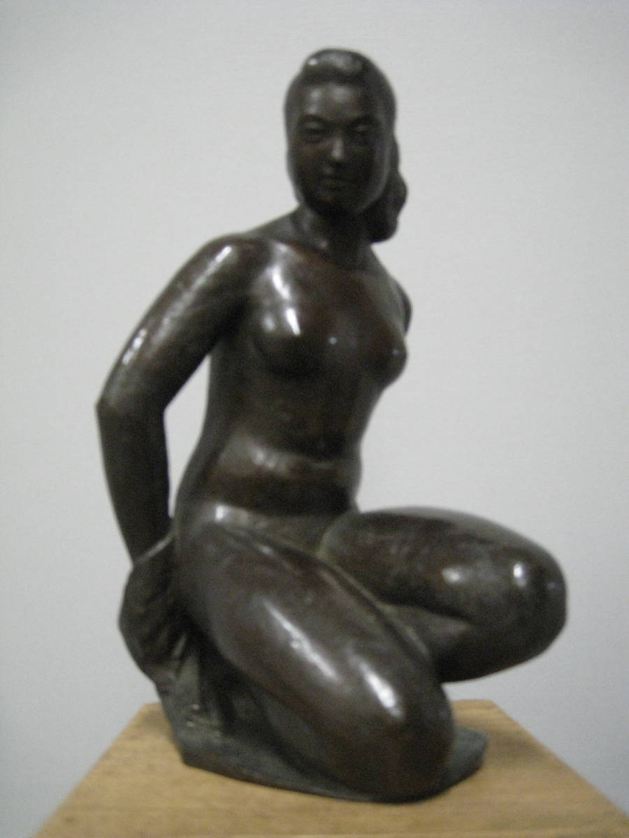 銅製 ２つの顔を持つ裸婦像 彫刻 銅像 アート 芸術 古道具 レトロ