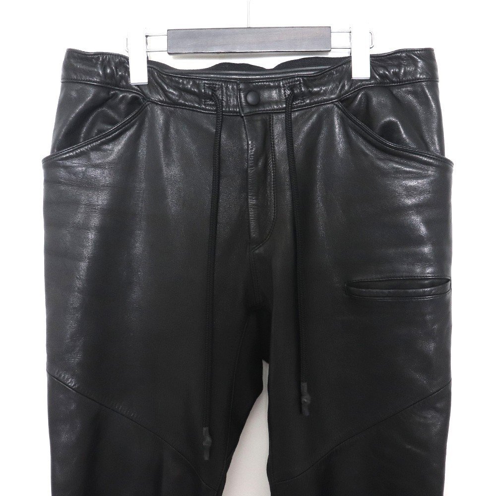 RIPVANWINKLE 18AW Slim Easy leather Pants черный размер 5 RB-030 Rip Van Winkle тонкий легкий стрейч кожаный салон ntsu
