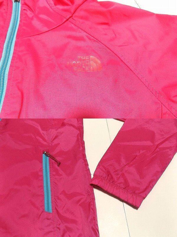 N5475：THE NORTH FACE（ザノースフェイス）US古着 ナイロンパーカー/桃/women's M:35_画像5