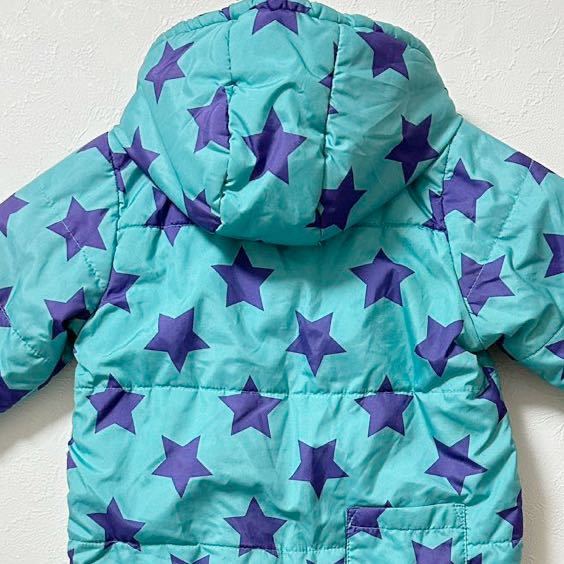 [moujonjon] Moujonjon Jump костюм baby внешний с хлопком комбинезон теплый звезда рисунок светло-зеленый baby 80size/7170QQ