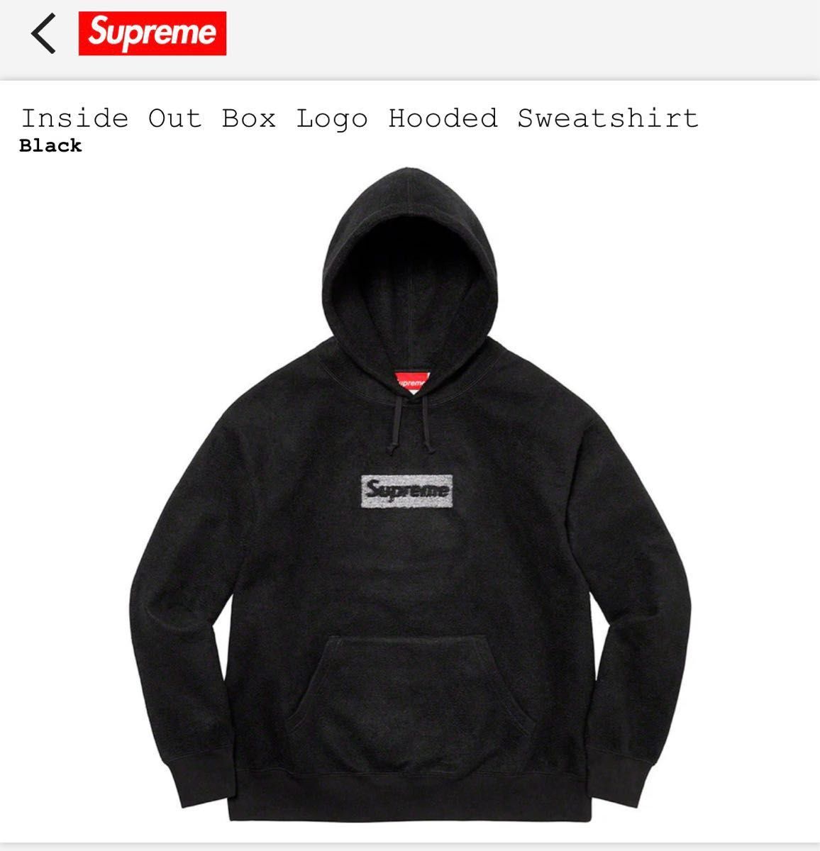 Supreme Inside Out Box Logo Hooded Sweatshirt S BLACK シュプリーム 23SS