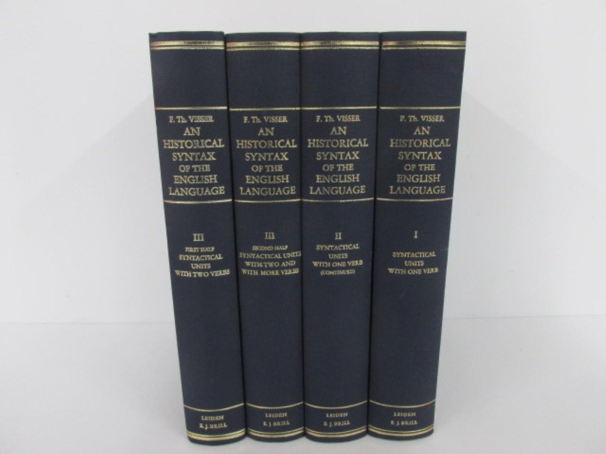 ▽ 【全4冊 洋書 F.Th.Visser AN HISTORICAL SYNTAX OF THE ENGLISH