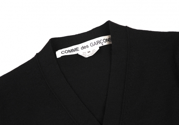 コムデギャルソンCOMME des GARCONS ウールニットカーディガン 黒M 【レディース】_画像4