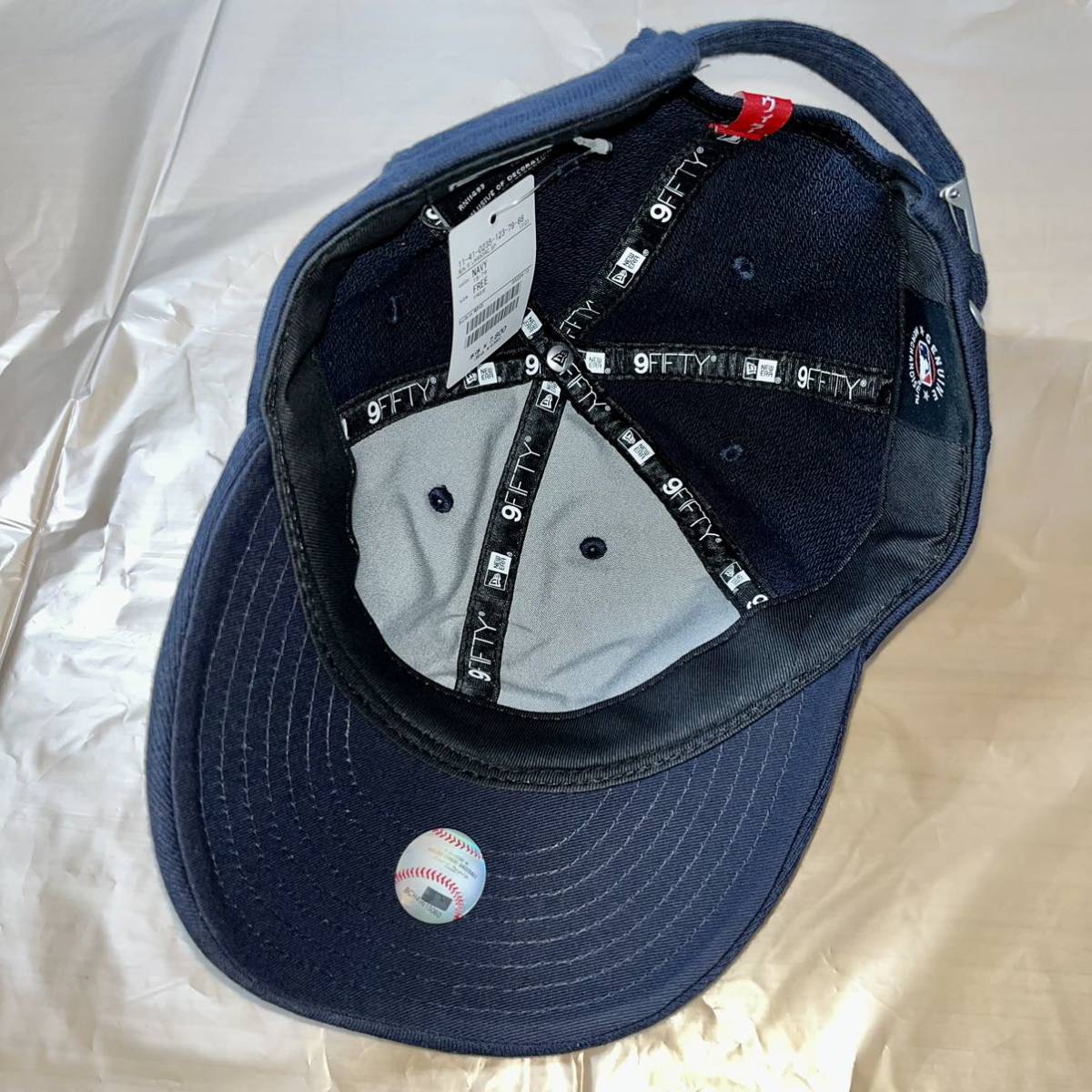 赤タグ LOOPWHEELER × NEW ERA × BEAMS JAPAN CAP キャップ ネイビー