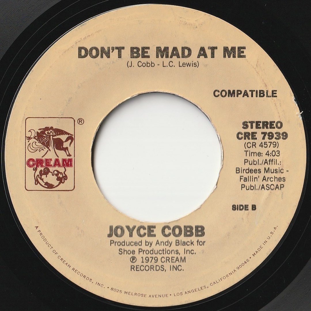 Joyce Cobb Dig The Gold / Don't Be Mad At MeCream US CRE 7939 202011 SOUL FUNK ソウル ファンク レコード 7インチ 45_画像2