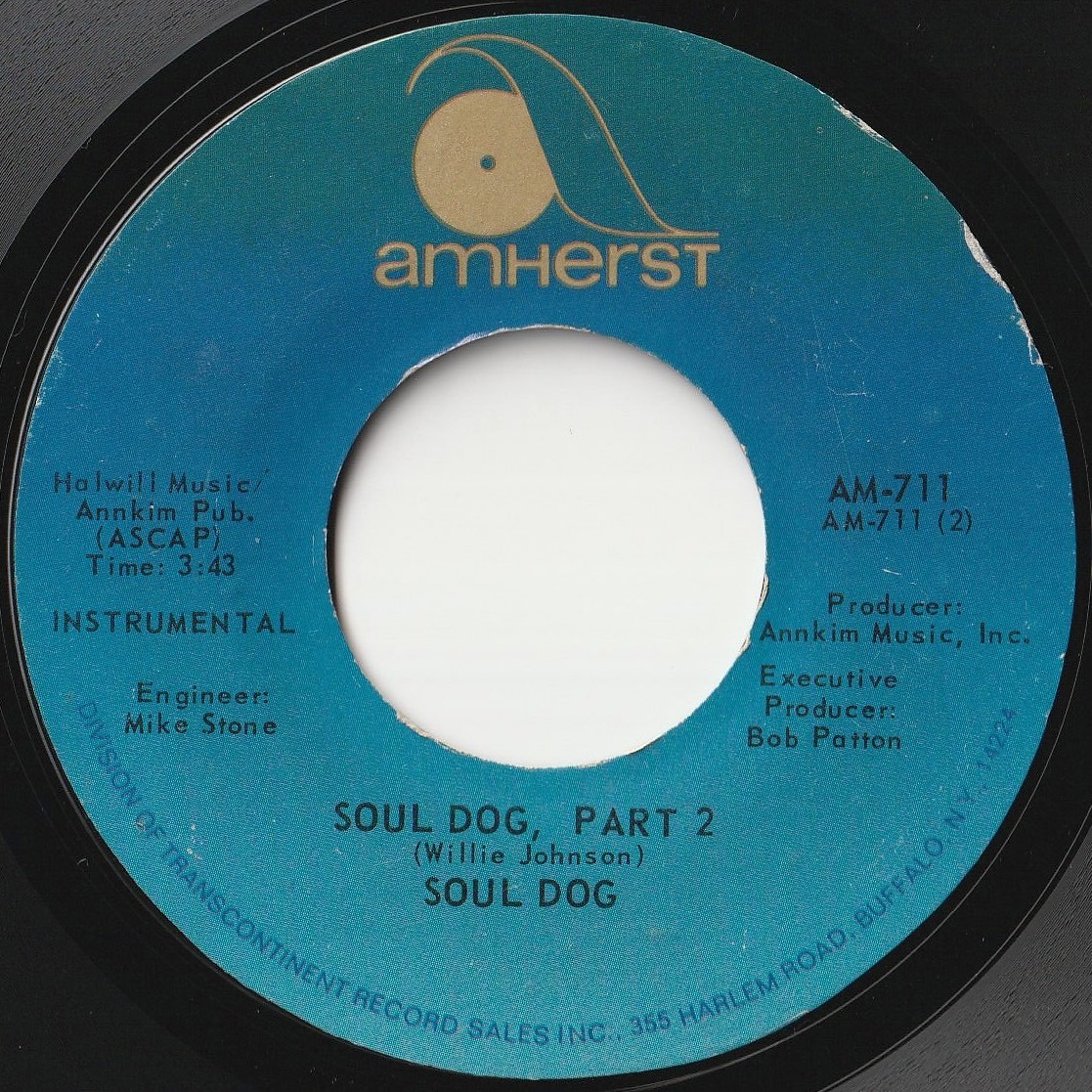 Soul Dog Soul Dog (Part 1) / (Part 2) Amherst US AM-711 201972 SOUL FUNK ソウル ファンク レコード 7インチ 45_画像2