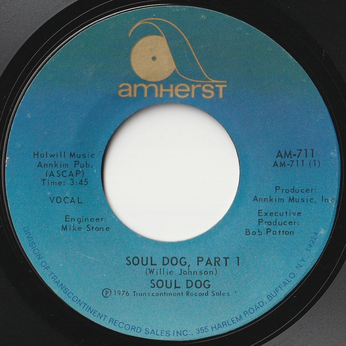 Soul Dog Soul Dog (Part 1) / (Part 2) Amherst US AM-711 201972 SOUL FUNK ソウル ファンク レコード 7インチ 45_画像1