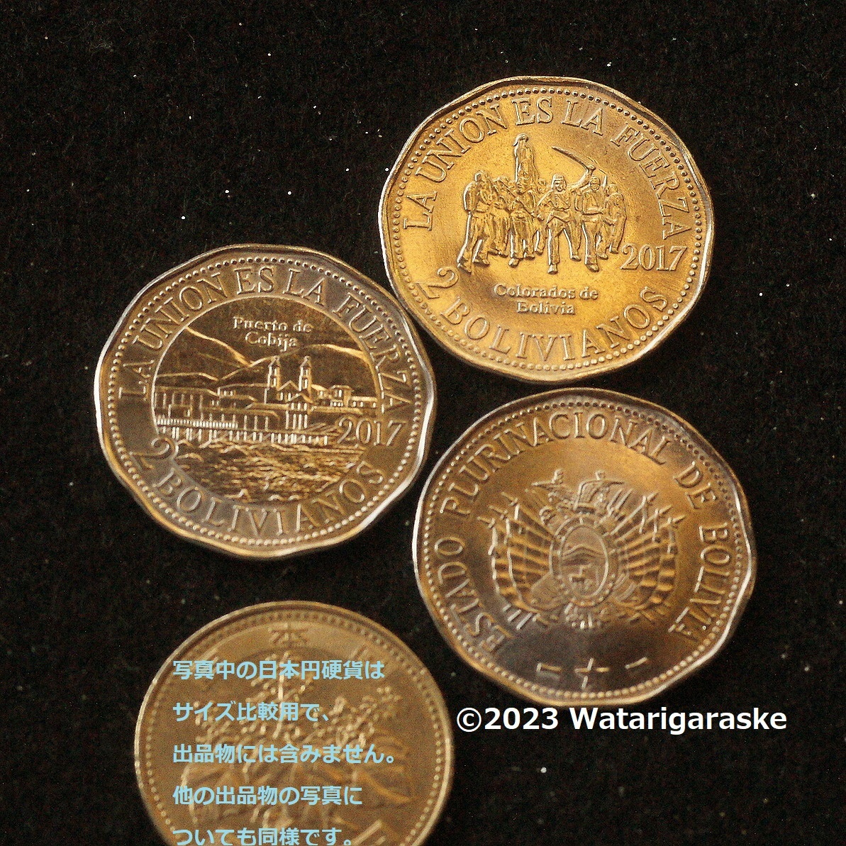 ★ボリビアのチリに対する太平洋岸領土返還要求の硬貨2種2枚★2017年未使用_画像2