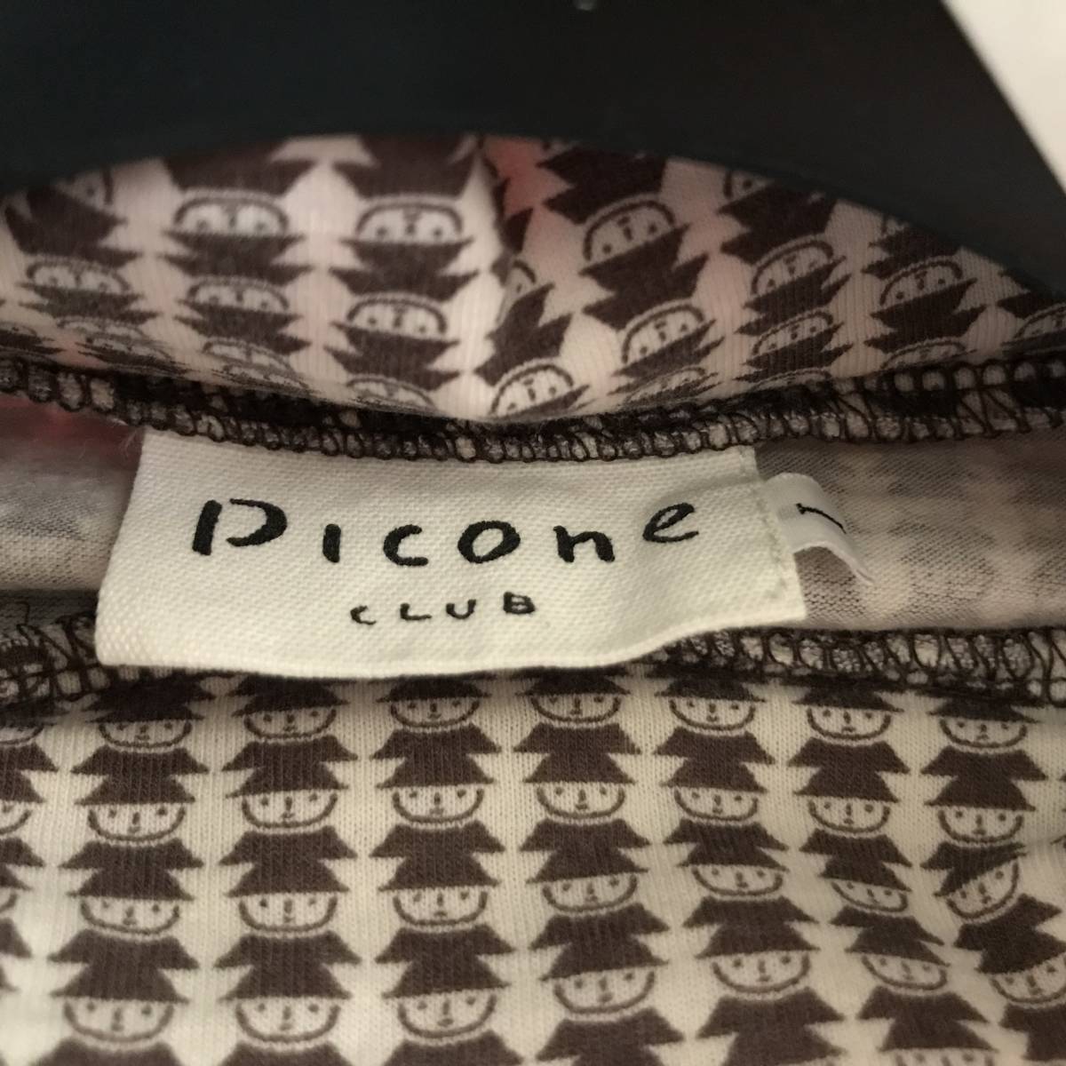 Picone CLUB ピッコーネ クラブ レディース マオカラー 総柄ストレッチシャツ 良品 size Ⅰ_画像4